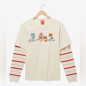 NWT Strawberry Shortcake Characters Layered Long Sleeve T-Shirt